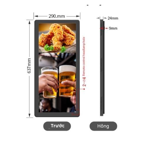 Màn hình LCD quảng cáo treo tường dọc| 24IPS-Vie