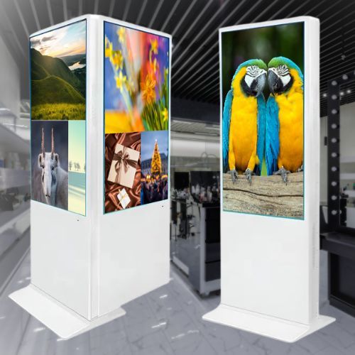 Màn hình quảng cáo LCD chân đứng- 2 màn hình 43DoubleAd White