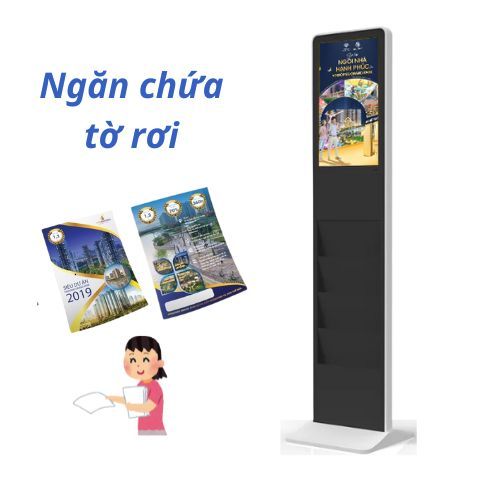 Màn hình quảng cáo ngăn chứa tờ rời model TOPMK-0215 | Màn hình chân đứng 21 inch