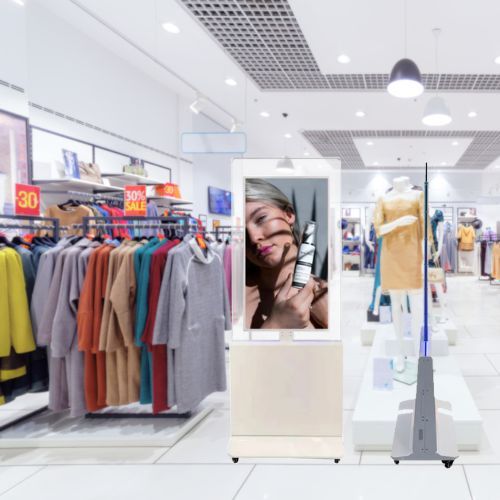 Màn Hình Quảng Cáo Chân Đứng Viền Kính model IS-AD55C