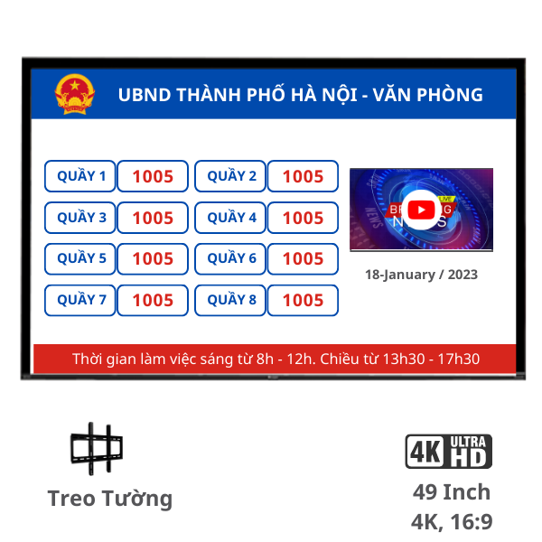 Màn Hình Hiển Thị Trung Tâm 49 Inch