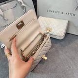  Túi Xách Charles & Keith Trắng Trần Trám Size 20 Chính Hãng 