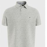  Áo Thun Tommy Hilfiger, Cổ Polo, Regular Fit, Màu Xám Nhạt, Logo Nhỏ Trước Ngực 