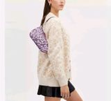 Túi Coach Teri Shouder Bag Màu Hồng Tím Size 23cm 