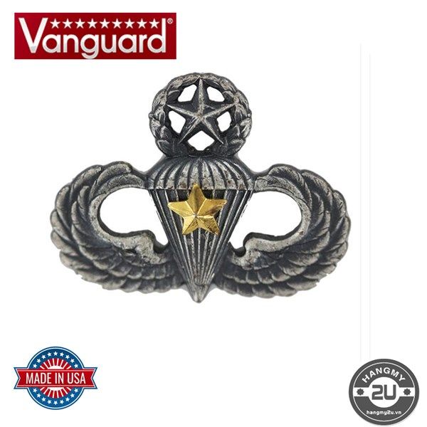  Pins Vanguard Master Cấp 5 -Cánh Dù Combat Wings- Mạ Bạc 