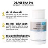  Dung dịch tẩy da chết, ngừa mụn chứa BHA Obagi Clenziderm MD Pore Therapy 