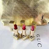  Set Son Yves Saint Laurent Mini Rouge Pur Couture Satin Lipstick Trio 3 màu Kèm Ví 