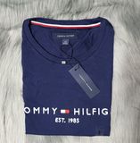  Áo Thun Tommy Hilfiger Xanh Biển Cổ Tròn Có Logo Trước Ngực [78J6318 410] 