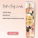  Body Mist Xịt Thơm Toàn Thân Bath And Body Works, ROSE 236ml 