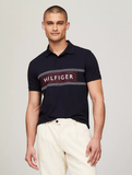  Áo Thun Polo Tommy Hilfiger Chest Stripe Regular Fit Màu Xanh Tím Than 
