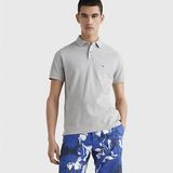  Áo Thun Tommy Hilfiger, Cổ Polo, Regular Fit, Màu Xám Nhạt, Logo Nhỏ Trước Ngực 