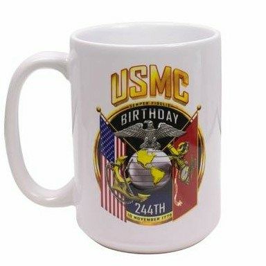  Ly Sứ USMC Màu Trắng Birthday 244th USA 