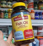  Viên Uống Dầu Cá Fish Oil Nature Made 1200mg 200 viên (360mg Omega 3) 