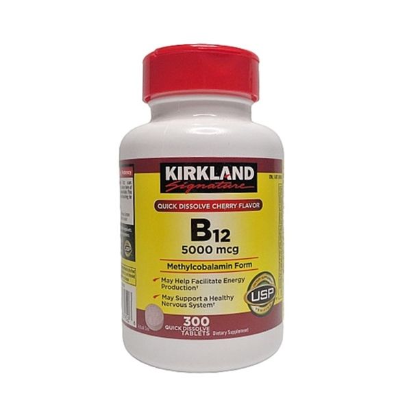  Viên uống bổ sung Vitamin Kirkland B12 5000Mcg 300viên 
