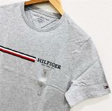  Áo Tommy Hilfiger Signature Hilfiger Stripe Graphic - Grey Heather 