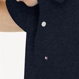  Áo Thun Tommy Hilfiger Cổ Polo Trơn, Xanh Trơn, Logo Nhỏ Ngay Ngực, Regular Fit 