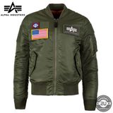  Áo Khoác ALP MA-1 Flex Slim Fit Màu Xanh Lính 
