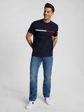  Áo Thun Ngắn Tay Cổ Tròn Tommy Hilfiger Màu Đen Essential Flag Logo [7849807] Ngang Ngực 