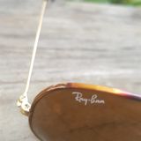  Kính RayBan USA 62-14 Gọng Hổ Phách 80s 
