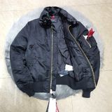  Áo Khoác ALP B15 Cổ Lông Màu Đen Slim Fit 