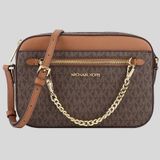  Túi Đeo Chéo Michael Kors Jet Set Zip Chain Crossbody Bag _ Túi Hộp Có Khóa Zip Ngoài 