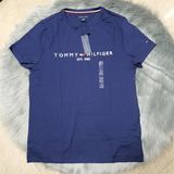  Áo Thun Tommy Hilfiger Xanh Biển Cổ Tròn Có Logo Trước Ngực [78J6318 410] 