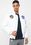  Áo Khoác ALP MA-1 Regular Fit NASA Màu Trắng 