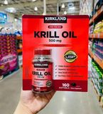  Viên Uống Dầu Nhuyễn Thể Krill Oil Kirkland Signature 180 Viên 