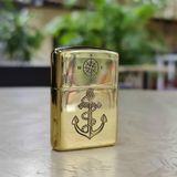  Hộp quẹt Zippo Armor Cao Cấp Brass Vàng Đồng " Thuận Buồm Xuôi Gió" Full Box 2022 