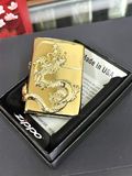  Zippo Rồng Mạ Vàng Ốp Nổi 3D 