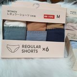  Set Quần Lót Nữ GU 6 Cái 100% Cotton Nội Địa Nhật 