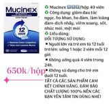  Thuốc Trị Ho Long Đờm Mucinex Mỹ hộp 40 viên 
