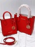  Túi Xách Tay Michael Kors Mercer Medium Leather Crossbody Bag Màu Đỏ Size 22cm 