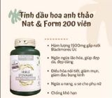  Viên Uống Tinh Dầu Hoa Anh Thảo Hữu Cơ Huile D'Onagre Pháp NAT & FORM 1500mg 120 V 