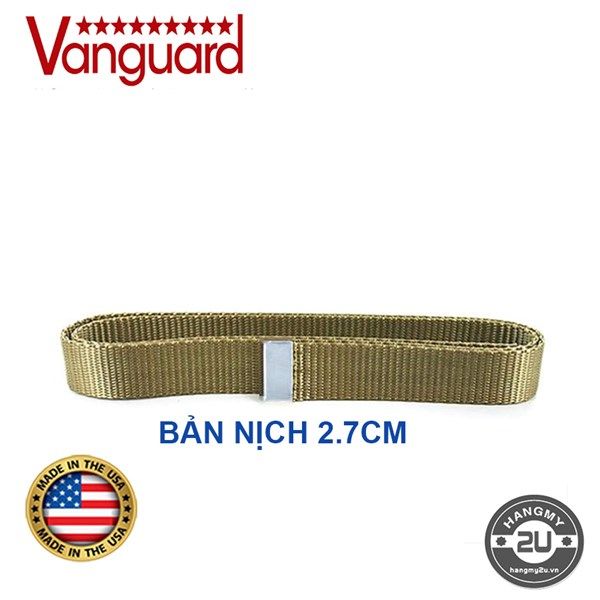  Thắt lưng Vanguard Nữ - Chất liệu Bố Nylon Màu Vàng Cát Đuôi Bạc (Silver) 