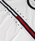  Áo Thun Ngắn Tay Cổ Tròn Tommy Hilfiger Màu Trắng Essential Flag Logo Ngang Ngực 