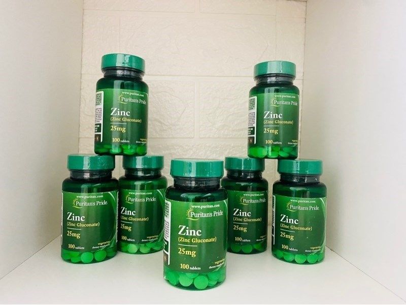  Viên Uống Bổ Sung Chất Kẽm 25MG PURITAN’S PRIDE 100 Viên Giảm Mụn, Tăng Đề Kháng 