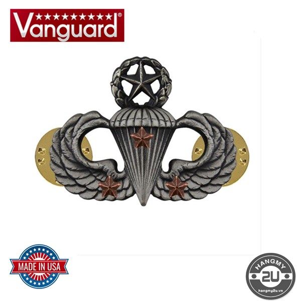  Pins Vanguard Master Cấp 3 -Cánh Dù Combat Wings- Mạ Bạc 