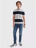  Áo Thun Polo Tommy Mens Rugby Stripe Regular Fit (Xám) 