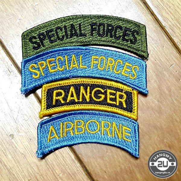  Bộ Phù Hiệu 4 món Air Bone-Ranger- Special Force 