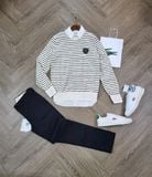  Áo Len Lacoste Kem Sọc Đen 
