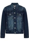  Áo Khoác Jeans True Religion Denim Trucker Jacket Máu Xanh Đậm Medium Wash 