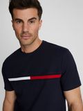  Áo Thun Ngắn Tay Cổ Tròn Tommy Hilfiger Màu Đen Essential Flag Logo [7849807] Ngang Ngực 