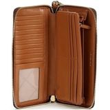  Vì Nữ Dài Michael Kors Brown Signature Logo Prin Canvas Travel Wallet Size 21cm 
