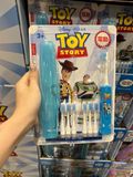  Set Bàn Chải Pin Cho Bé Nhật Bản, 7 Đầu Chải Và 1 Hộp Đựng Màu Xanh Toy Story 