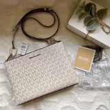  Túi Xách Nữ Michael Kors Trisha Medium Leather Màu Trắng Logo 