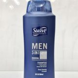  Sữa Tắm Suave Men 3 In 1, Charcoal, 828Ml 