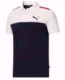  Áo Puma Polo Essential Jersey Block Cat màu trắng sọc xanh [670556 06] 
