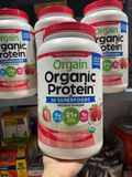  Bột Protein Hữu Cơ Orgain Organic Protein Super Foods 1224gr Mỹ Vị Dâu 
