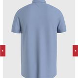 Áo Thun Tommy Hilfiger, Cổ Polo, Xanh Da Trời, Trơn, Regular Fit 